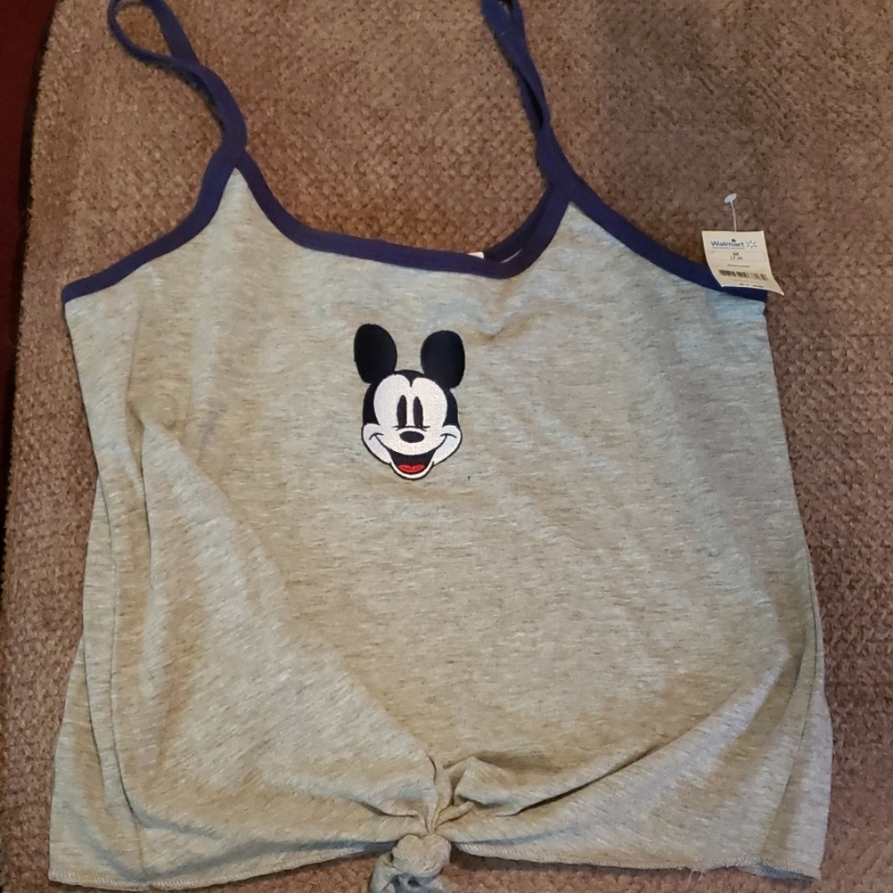 net Mickey tank top